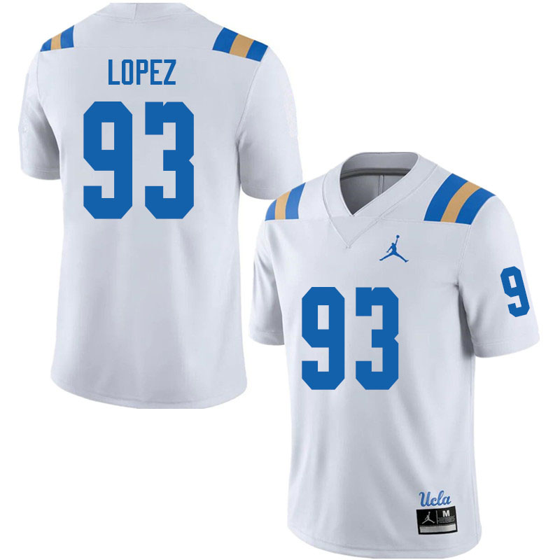 Jordan Brand Men #93 RJ Lopez UCLA Bruins College Football Jerseys Sale-White